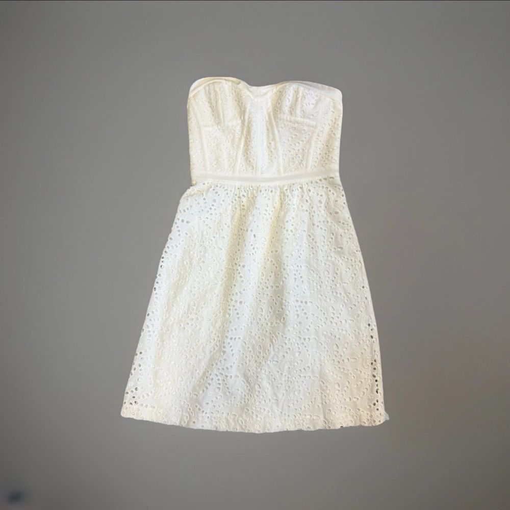 Rebecca Taylor Strapless White Dress